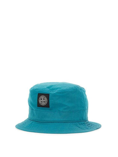 Logo Patch Nylon Metal Bucket Hat Blue - STONE ISLAND - BALAAN 1