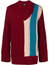 Calvin Klein by Calvin Klein 205W39NYC oversized chunky stripe sweater - RAF SIMONS - BALAAN 5