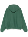 satin patch overfit brushed hoodie 118556 GREEN - STUSSY - BALAAN 3