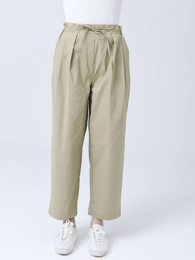 Light Cotton Nylon Span Pintuck Banding Wide Soft Beige Pants DO3242PT004 2 - DOYOUKNOWMC GOLF WEAR - BALAAN 2