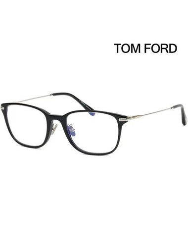 Blue light blocking glasses frame TF5715DB 001 black horn rim Asian fit - TOM FORD - BALAAN 1