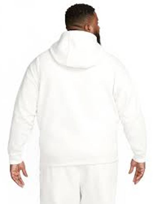 Swoosh Crew Neck Brushed Hoodie White - NIKE - BALAAN 7