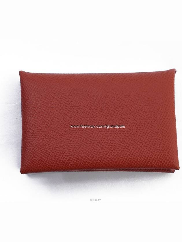 Calvi Card Wallet Rose Mexico Cuivre U 69975 - HERMES - BALAAN 1