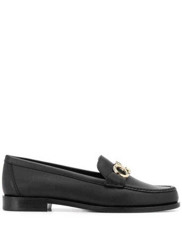 Women's Rolo Gancini Loafers Black - SALVATORE FERRAGAMO - BALAAN 2