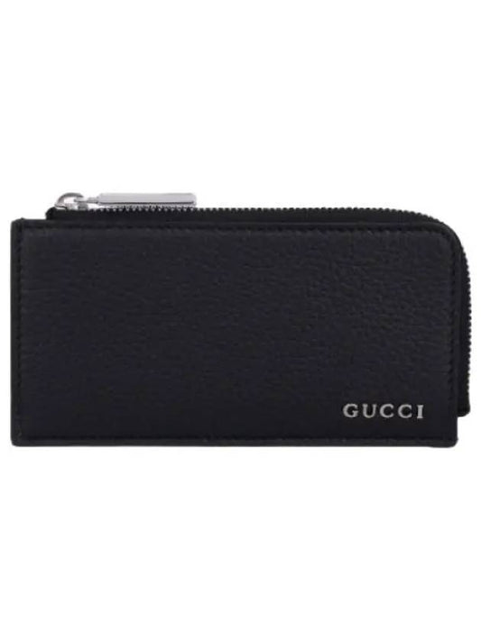 zipper card holder black wallet - GUCCI - BALAAN 1