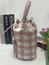 Re Nylon Pink Check Bucket Bag Mini 1BH038 - PRADA - BALAAN 6