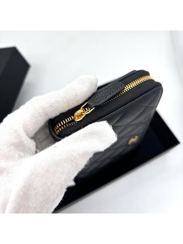 Classic Long Zipped Wallet Grained Calfskin & Gold Black - CHANEL - BALAAN 5