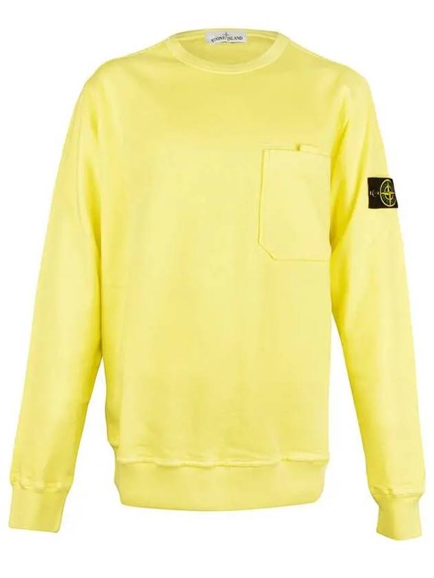 Wappen Patch Stretch Pocket Cotton Sweatshirt Lemon - STONE ISLAND - BALAAN 2