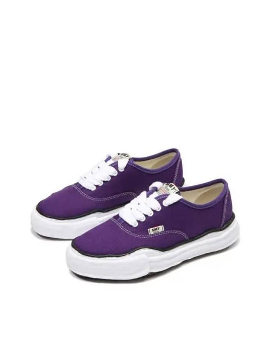A02FW704 Purple Baker OG Sole Canvas Low Top Sneakers - MIHARA YASUHIRO - BALAAN 1