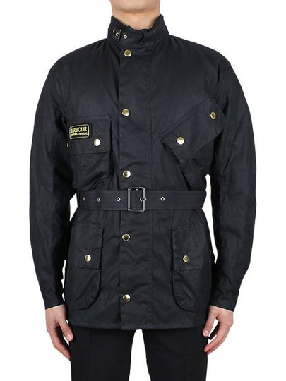 Men's International Original Wax Belt Jacket Navy - BARBOUR - BALAAN 2