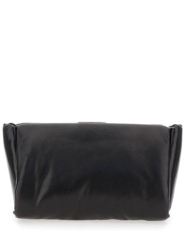 Black Clutch With Monil Detail In Leather Woman - BRUNELLO CUCINELLI - BALAAN 2