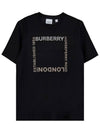 Women's Horseferry Square Print Cotton Short Sleeve T-Shirt Black - BURBERRY - BALAAN 10