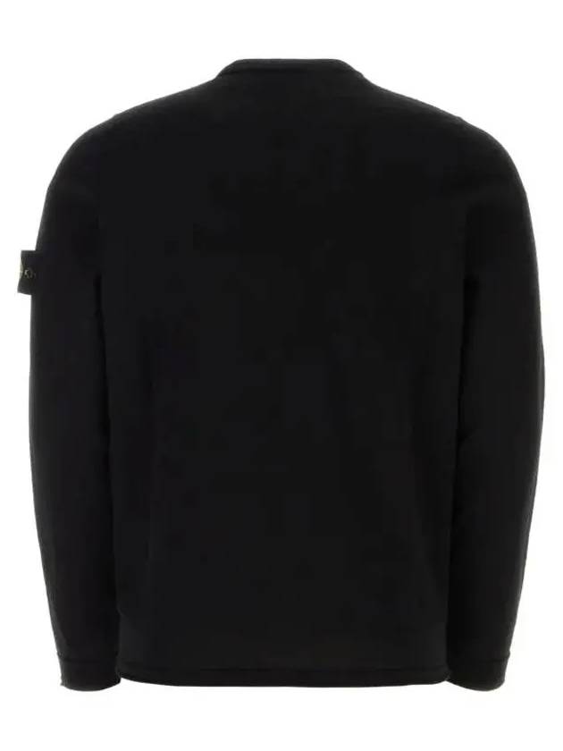 Raw Hand Cotton Crewneck Knit Top Black - STONE ISLAND - BALAAN 4