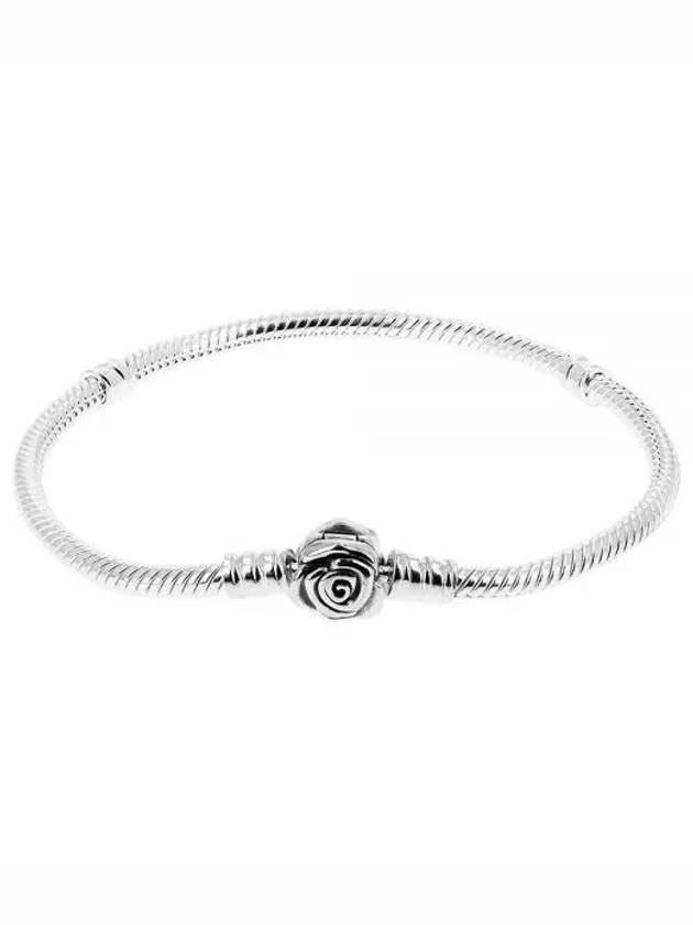 Moments Rose In Bloom Clasp Snake Bracelet Silver - PANDORA - BALAAN 2