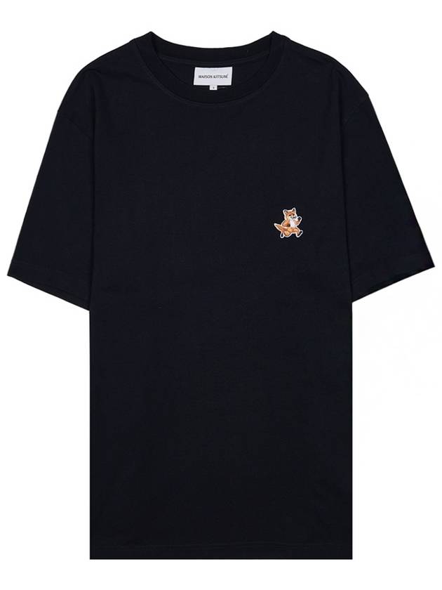 Speedy Fox Patch Comfort Short Sleeve T-Shirt Black - MAISON KITSUNE - BALAAN 10