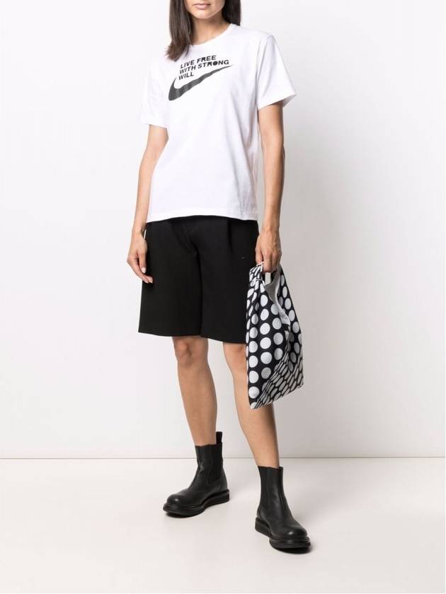 Black Nike Swoosh Logo Short Sleeve TShirt 1GT102 - COMME DES GARCONS - BALAAN 5