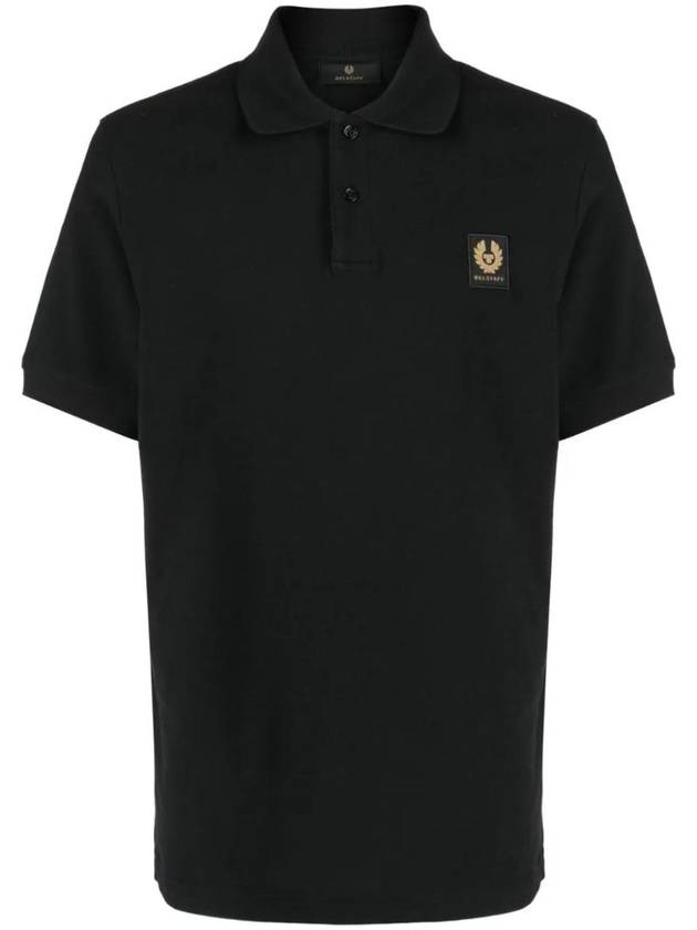 Logo Patch Polo Shirt Black - BELSTAFF - BALAAN 1