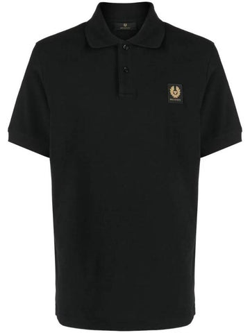 Logo Patch Polo Shirt Black - BELSTAFF - BALAAN 1