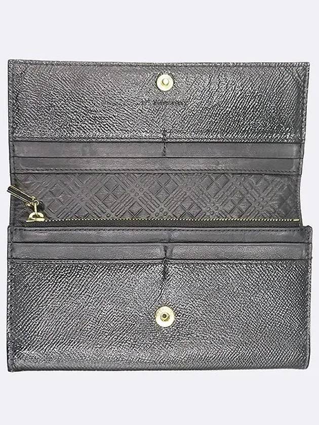 Black patent logo embellished long wallet - BURBERRY - BALAAN 4