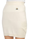 Bea Logo Knit Mini H-Line Skirt Cream - VIVIENNE WESTWOOD - BALAAN 8