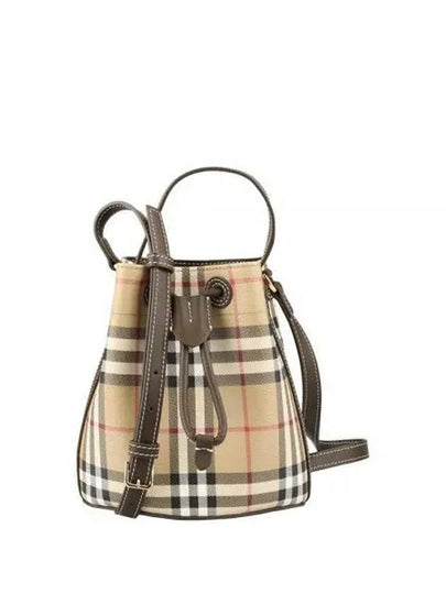 Check Mini Bucket Bag Archive Beige - BURBERRY - BALAAN 2