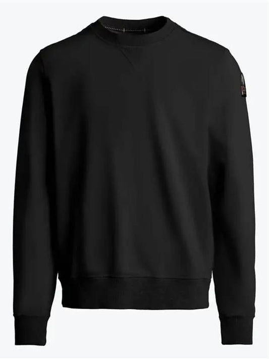 Caleb Logo Patch Sweatshirt Black - PARAJUMPERS - BALAAN.