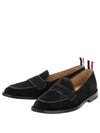 Men's Varsity Suede Loafers Black - THOM BROWNE - BALAAN 2