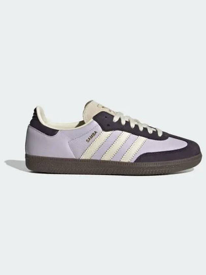 Samba OG Leather Low-Top Sneakers Silver Dawn - ADIDAS - BALAAN 2