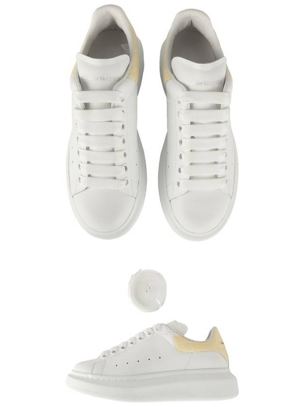 Women's Oversole Crocodile Low Top Sneakers White Calico - ALEXANDER MCQUEEN - BALAAN 6