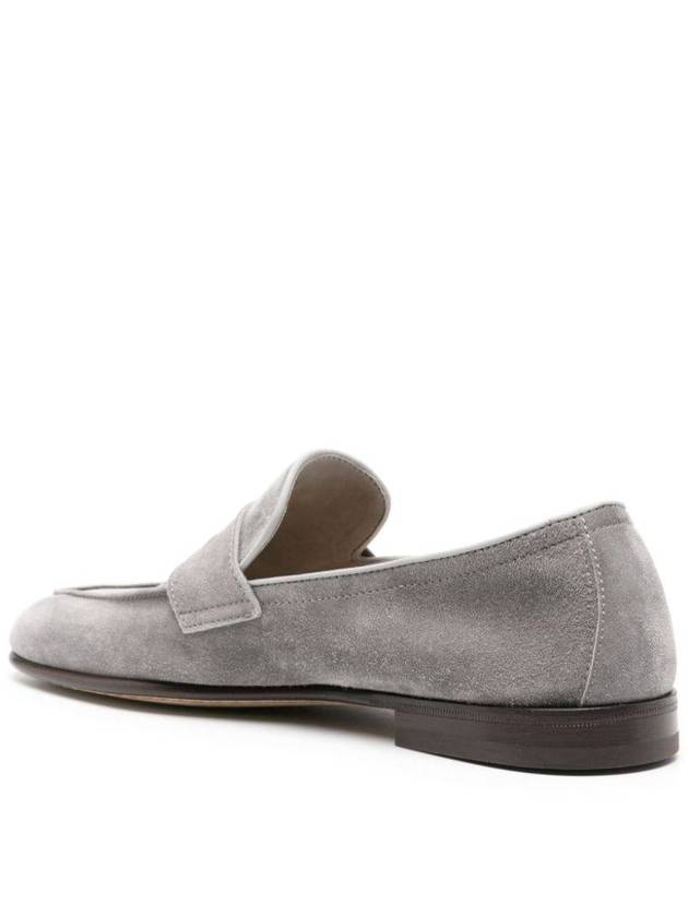 Suede Penny Slot Loafers Grey - BRUNELLO CUCINELLI - BALAAN 4