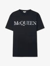 Spray Foil Print Short Sleeve T-Shirt Black - ALEXANDER MCQUEEN - BALAAN 2