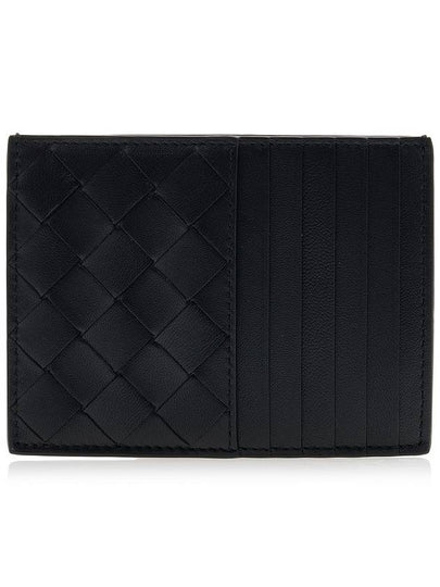 Intrecciato Leather Card Wallet Black - BOTTEGA VENETA - BALAAN 2