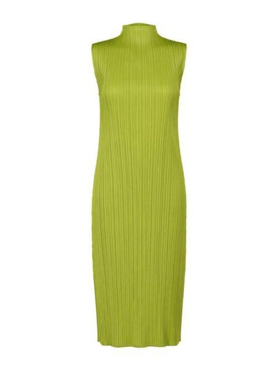 Monthly Color August Sleeveless Short Dress Glass Green - ISSEY MIYAKE - BALAAN 2