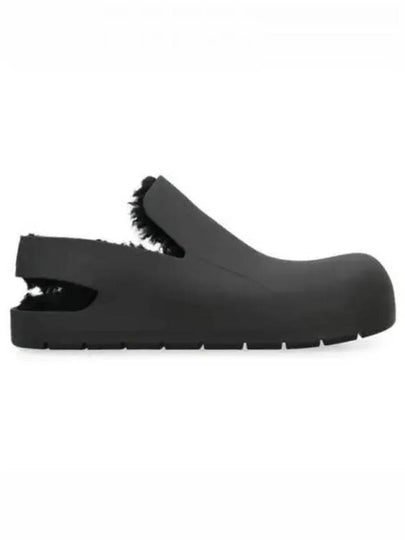 Puddle Shearling Sandals Black - BOTTEGA VENETA - BALAAN 2