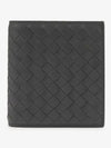 Intrecciato Leather Half Wallet Dark Grey - BOTTEGA VENETA - BALAAN 2