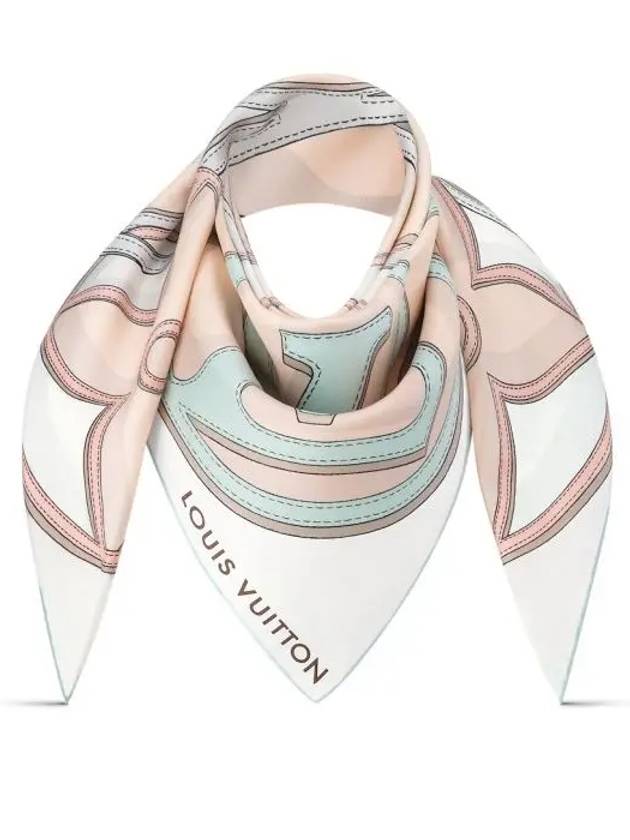 LV Duality Square 90 Scarf Beige - LOUIS VUITTON - BALAAN 3