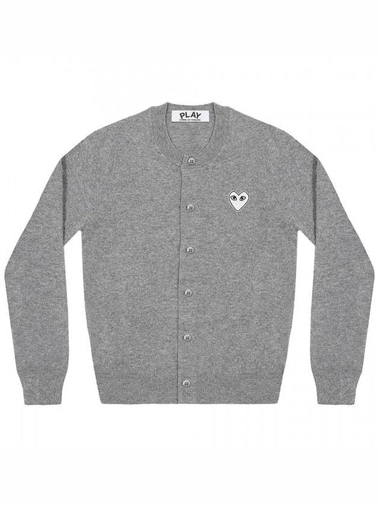 White Heart Women's Cardigan Gray - COMME DES GARCONS - BALAAN 1