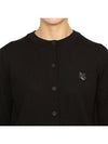 Bold Fox Head Patch Regular Cardigan Black - MAISON KITSUNE - BALAAN 7