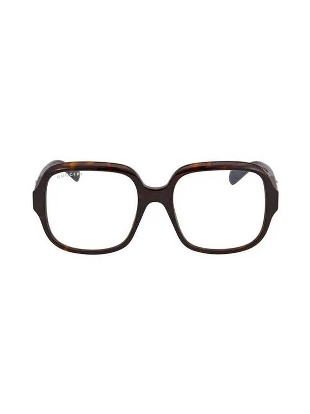 Square Discolored Lenses Acetate Sunglasses Havana - GUCCI - BALAAN 1