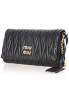 Matelasse Nappa Leather Shoulder Bag Black - MIU MIU - BALAAN 3