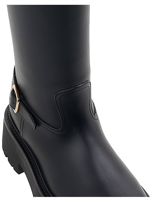 Bulky Calfskin High Long Boots Black - CELINE - BALAAN 9