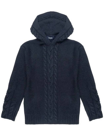 ANIME Wool Cashmere Hooded Sweater Navy ANIME 010 - MAX MARA - BALAAN 1