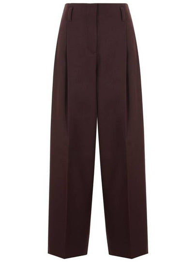 Compact Gabardine Wool Wide Pants Brown - GOLDEN GOOSE - BALAAN 2