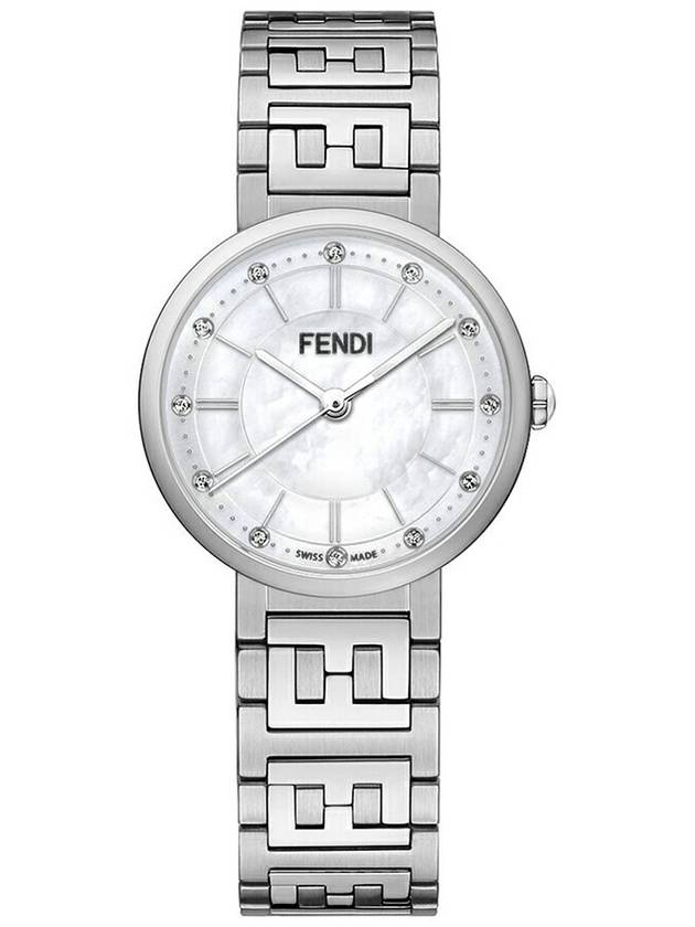 Forever Diamond Indicator FF Logo Bracelet Mother of Pearl Dial 29mm Women’s Quartz Watch - FENDI - BALAAN 4