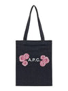 Roux Logo Denim Tote Bag Navy - A.P.C. - BALAAN 1