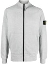 Wappen Patch Cotton Zip-up Jacket Grey - STONE ISLAND - BALAAN 1