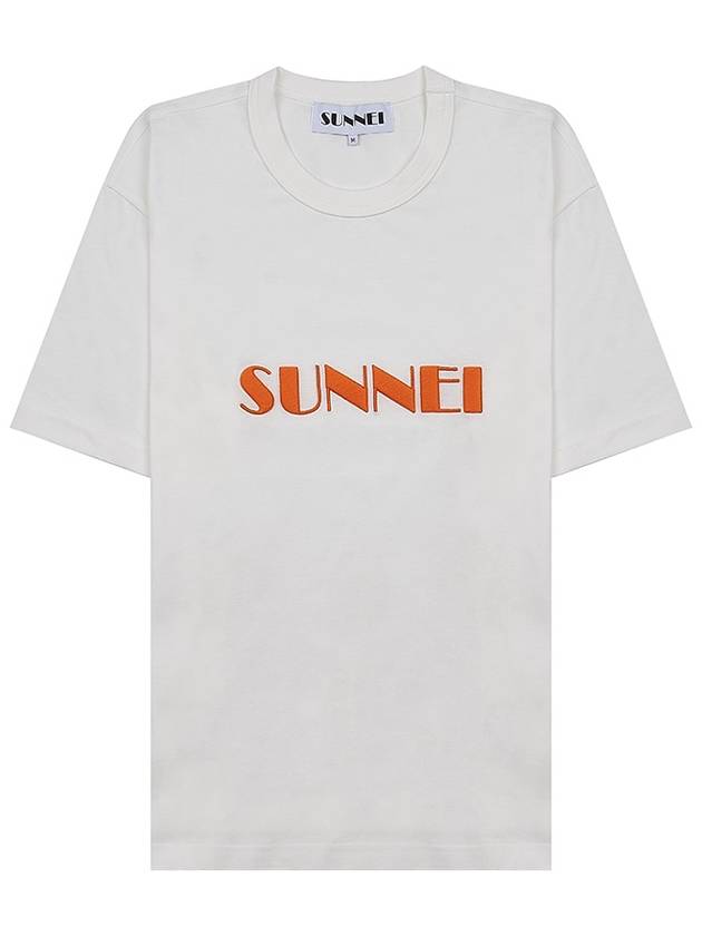 Embroidered Logo Short Sleeve T-Shirt White - SUNNEI - BALAAN 10