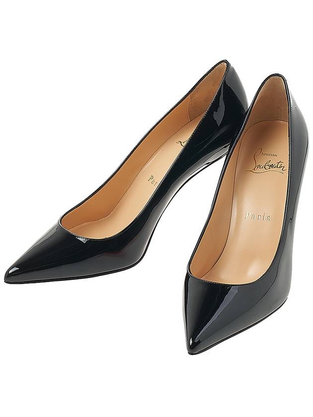 Women's Kate 85mm Patterned Calf Leather Pumps Heel Black - CHRISTIAN LOUBOUTIN - BALAAN 2