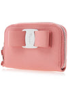 Vara Bow Zipper Card Wallet Coral - SALVATORE FERRAGAMO - BALAAN 3