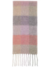 Studios Mohair Check Muffler Fuchsia Lilac Pink - ACNE STUDIOS - BALAAN.